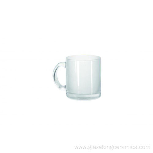 Clear 11oz Stylish Frosted Glass Mug